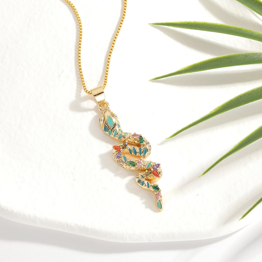 Collier Serpent coloré