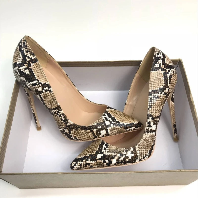 Escarpins imprimé Serpent Femme