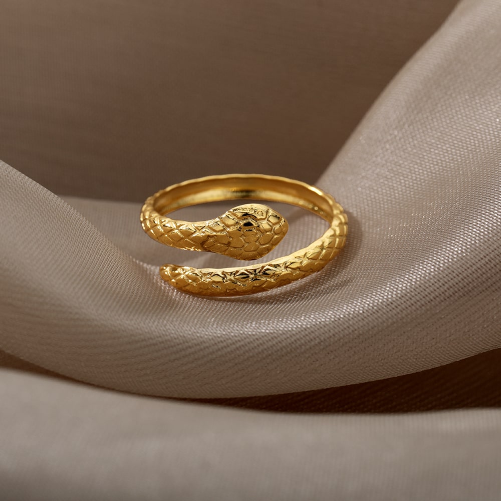 Bague or Serpent femme