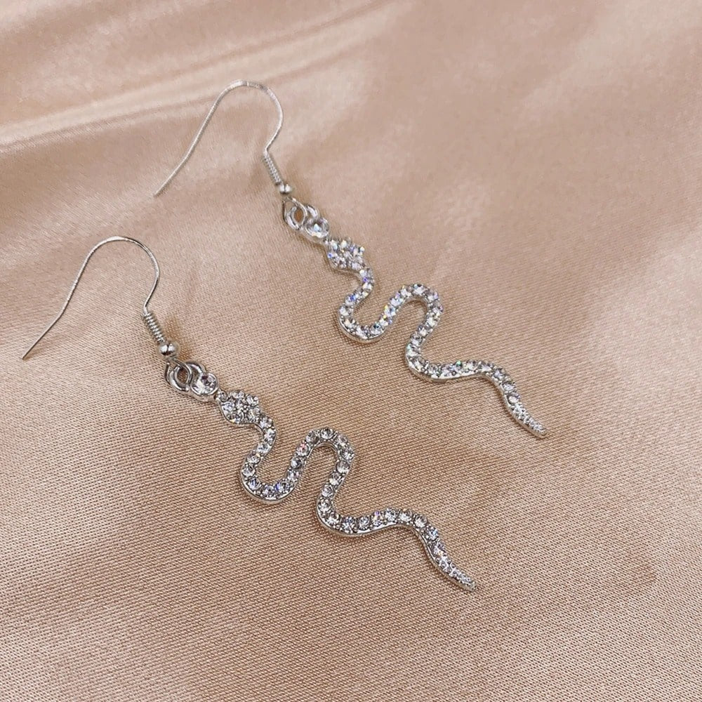 Boucles d'Oreilles Pendantes Serpent