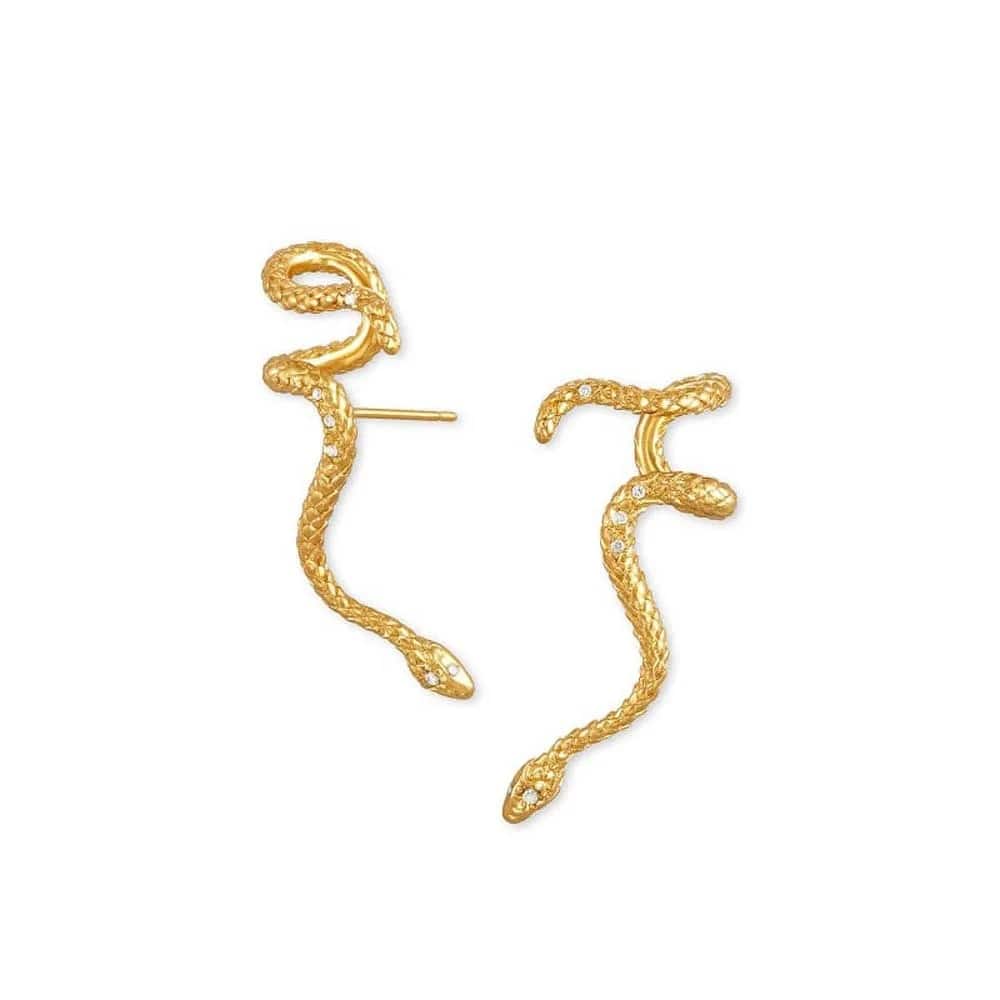 Boucles d'Oreilles Serpent Style Original Doré