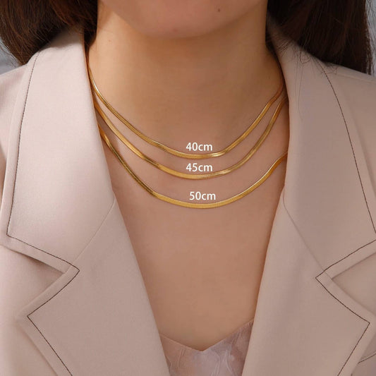 Collier Maille Serpent Plaqué Or