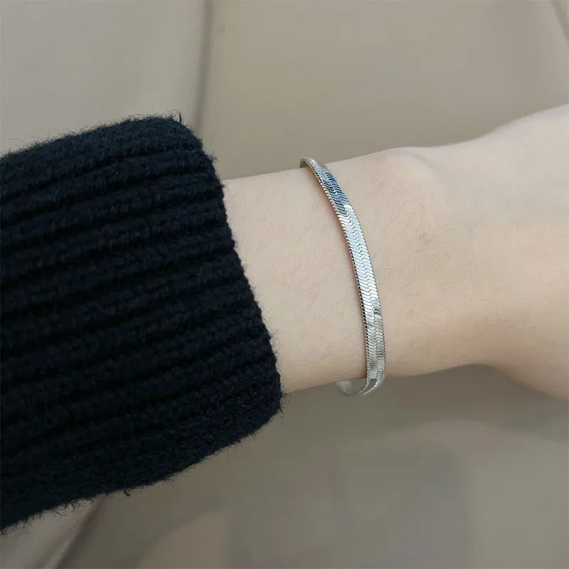 Bracelet Serpent Plaqué Argent