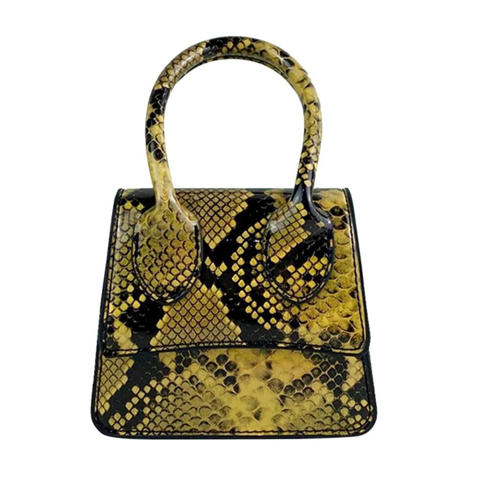 Mini Sac Serpent jaune