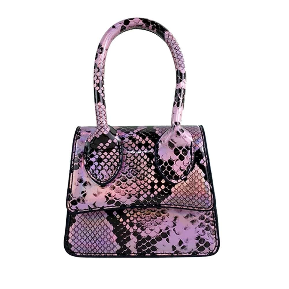 Mini Sac Serpent rose
