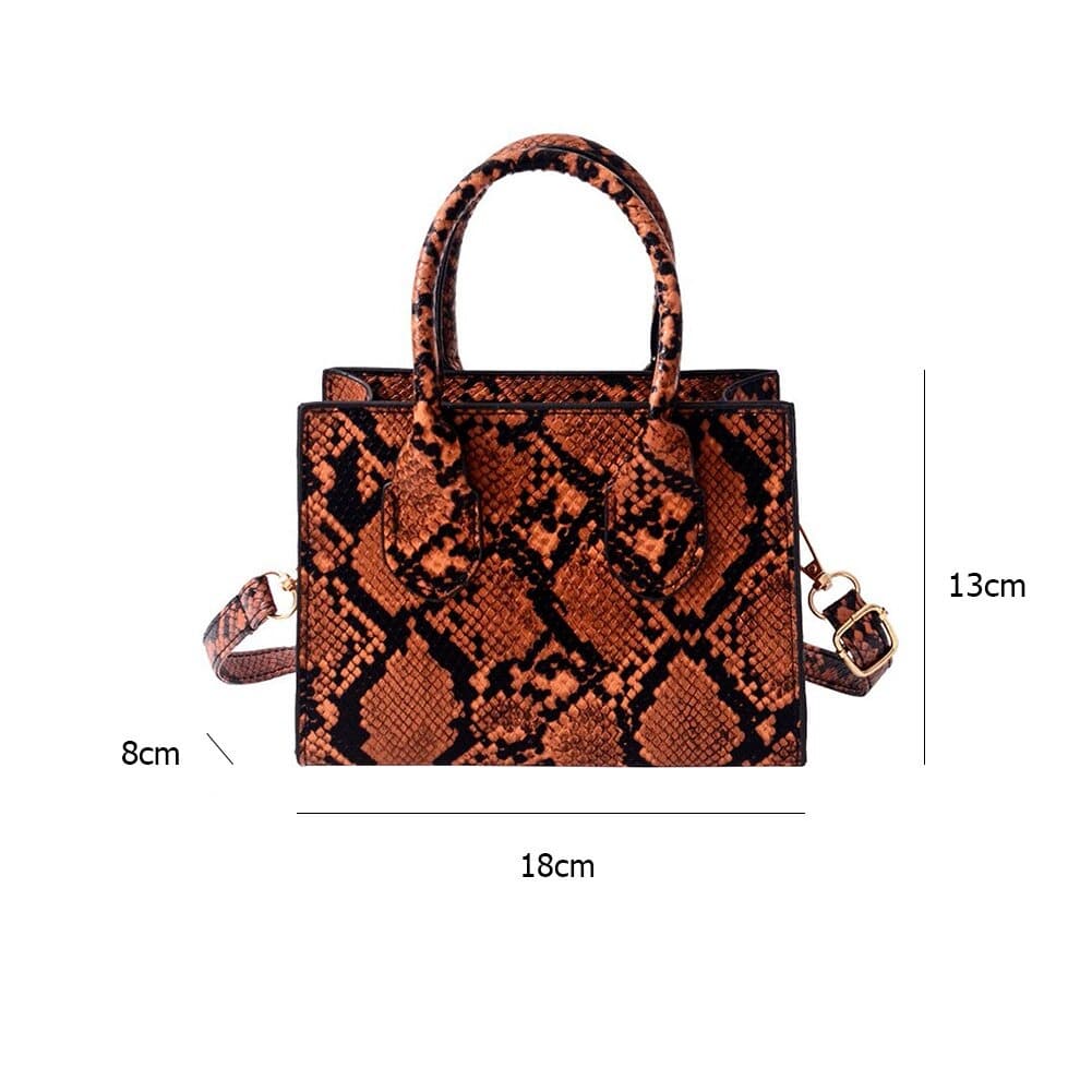 Sac à main Serpent Marron foncé