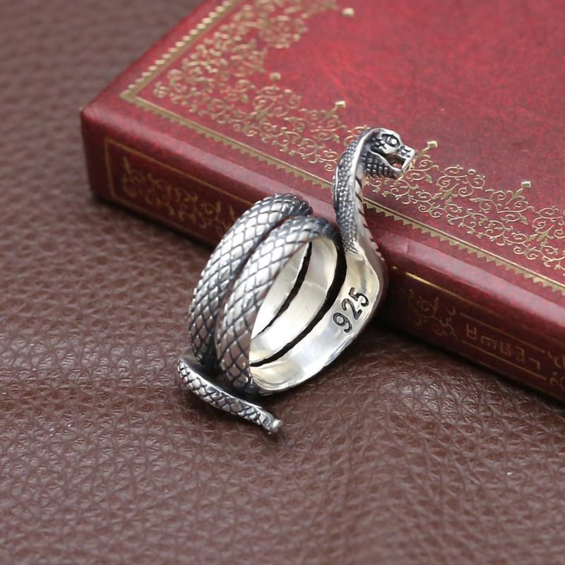 Bague Serpent Cobra (Argent)