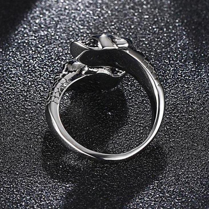 Bague Serpent Crâne Duo