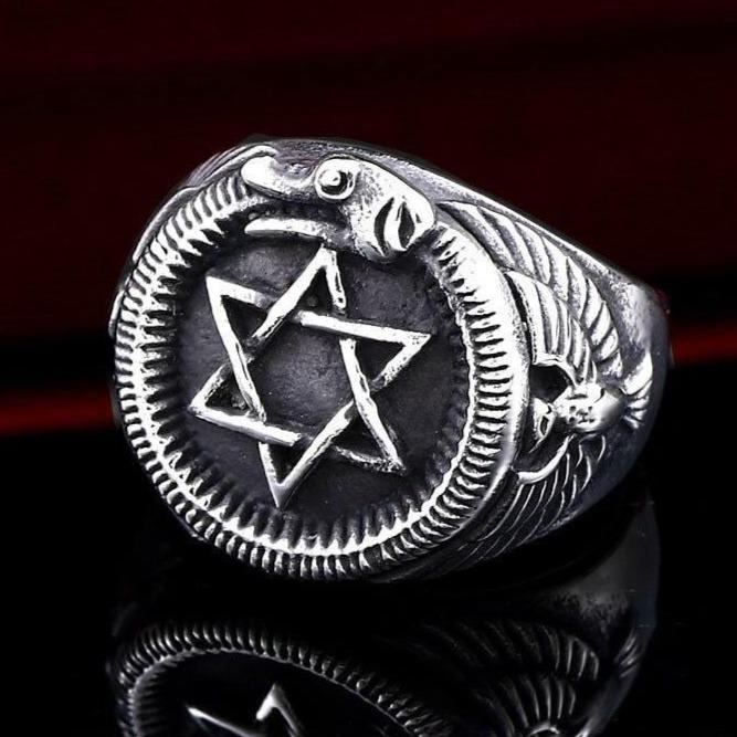 Bague Serpent Étoile De David