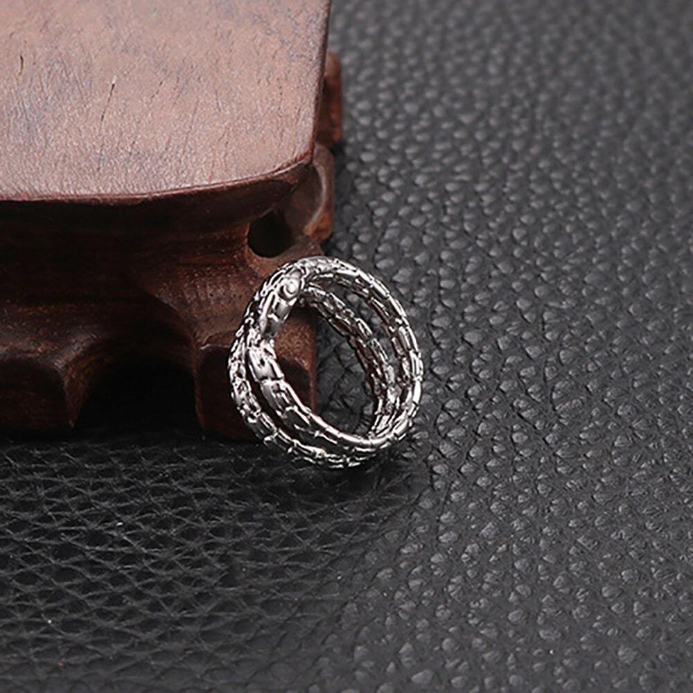 Bague Serpent Acier Minimaliste