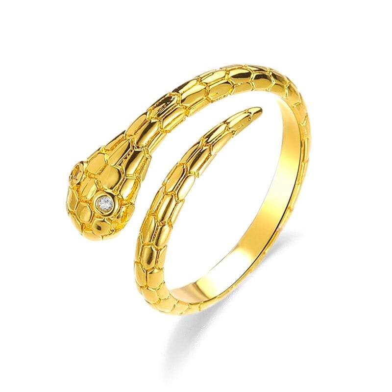 Bague Serpent Ajustable Or