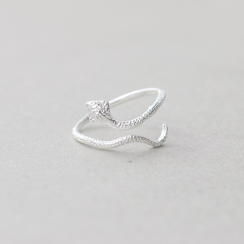 Bague Serpent Argentée Fine
