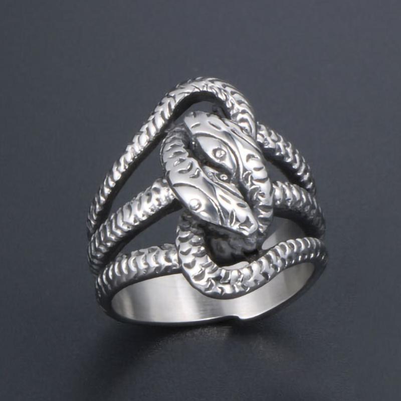 Bague Serpent Couple acier