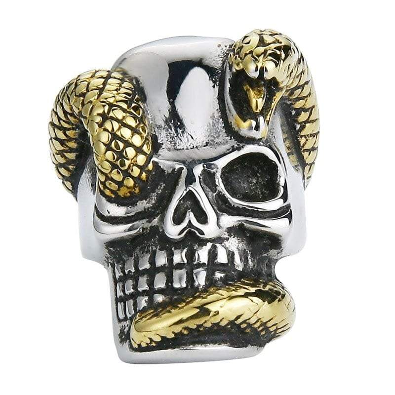 Bague Serpent Crâne