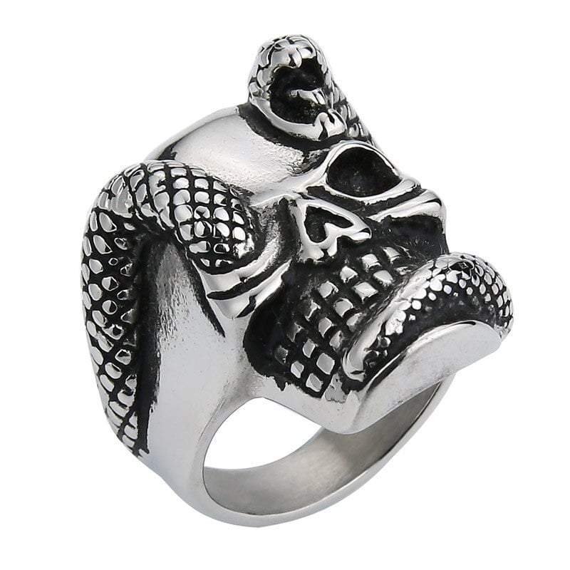 Bague Serpent Crâne