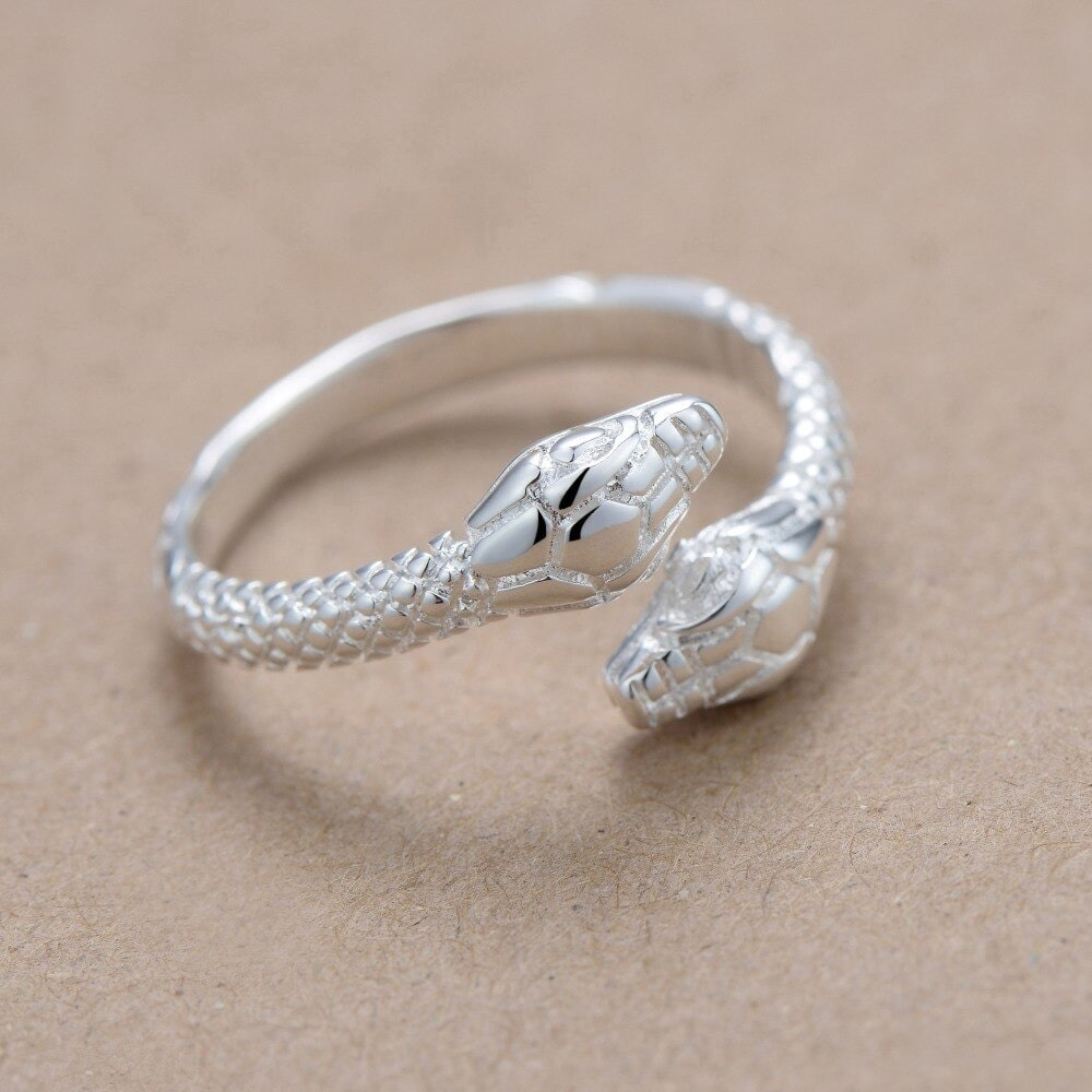 Bague Serpent blanc