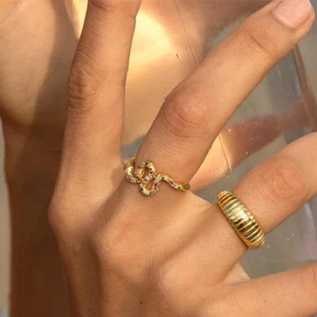 Bague Serpent Fine dorée
