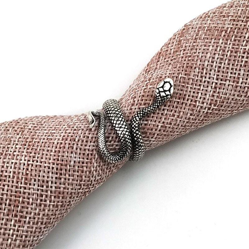 Bague Serpent Gris