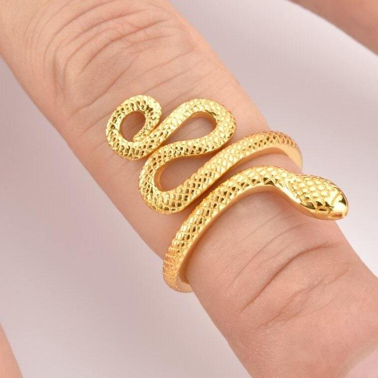 Bague Serpent dorée