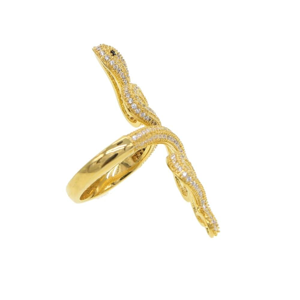 Bague Serpent Or Diamant (Argent)