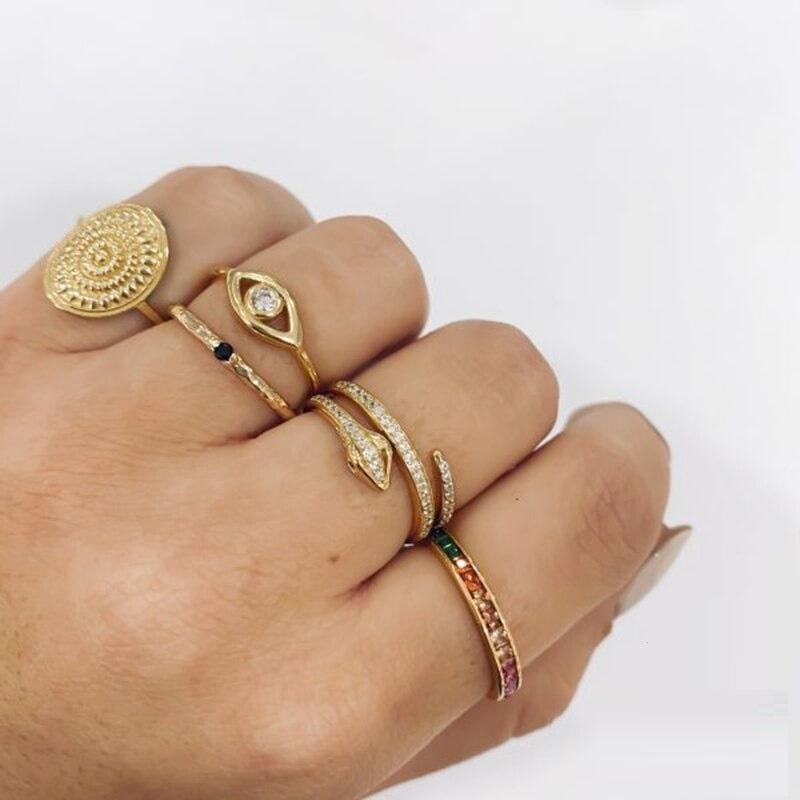 Bague Serpent Or Et Diamant (Argent)