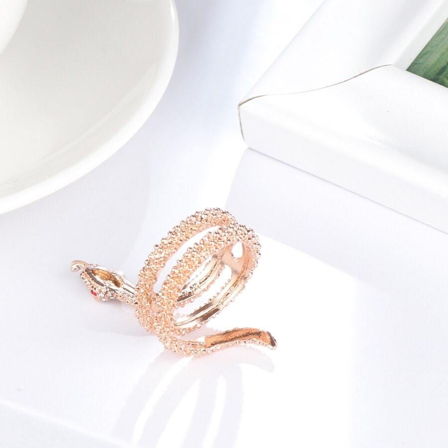 Bague Or Rose en forme de serpent