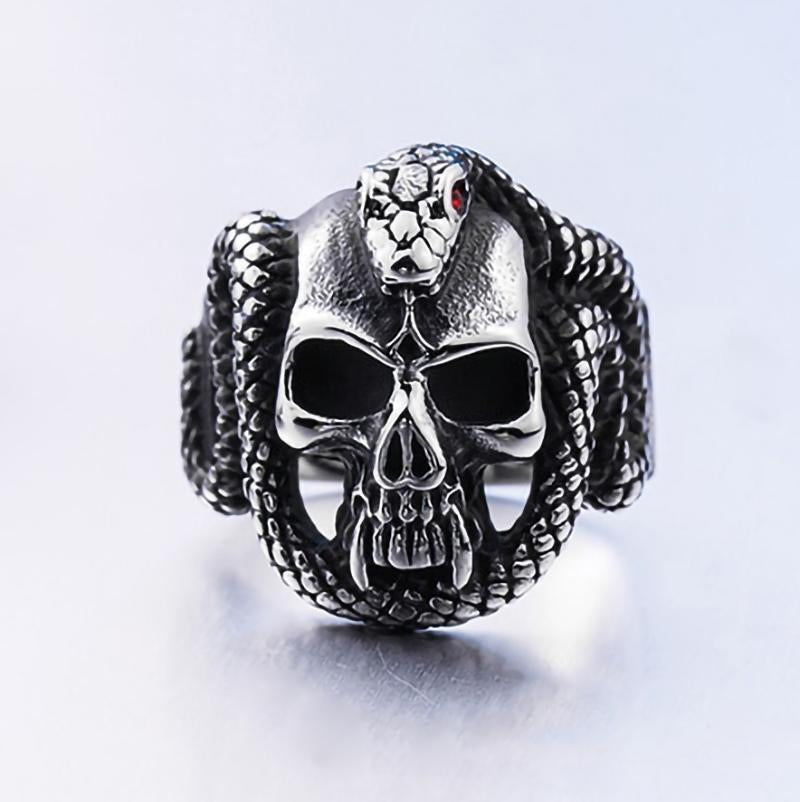 Bague Serpent Tête de Mort