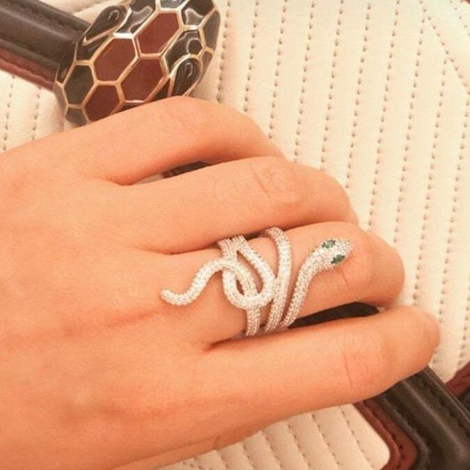 Bague Serpent Violet Femme