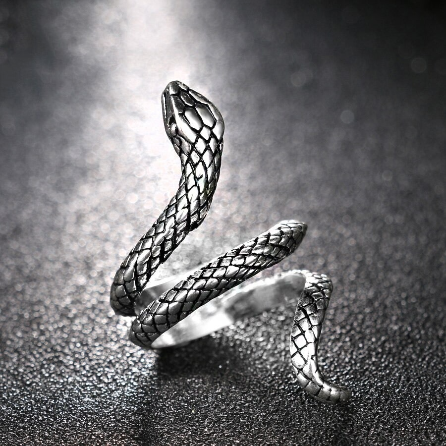 Bague Serpent Vipère Argentée