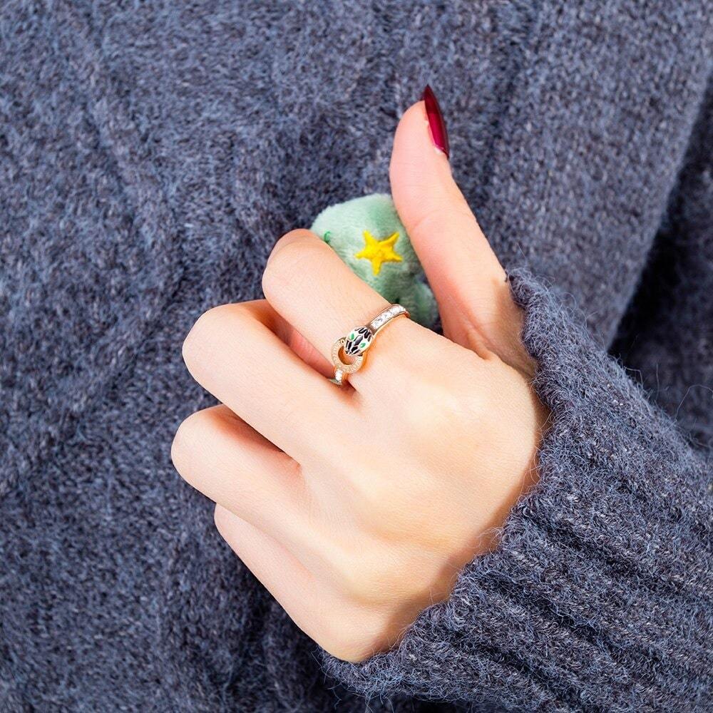 Bague Serpent Zircon Luxe
