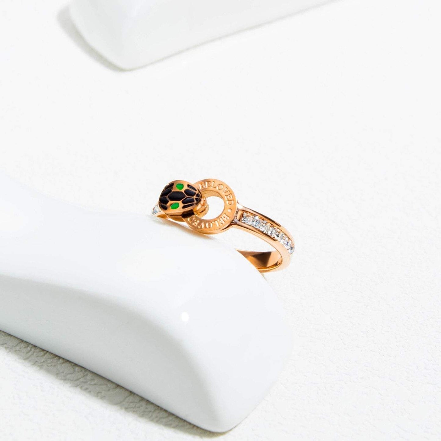 Bague Serpent Zircon Luxe