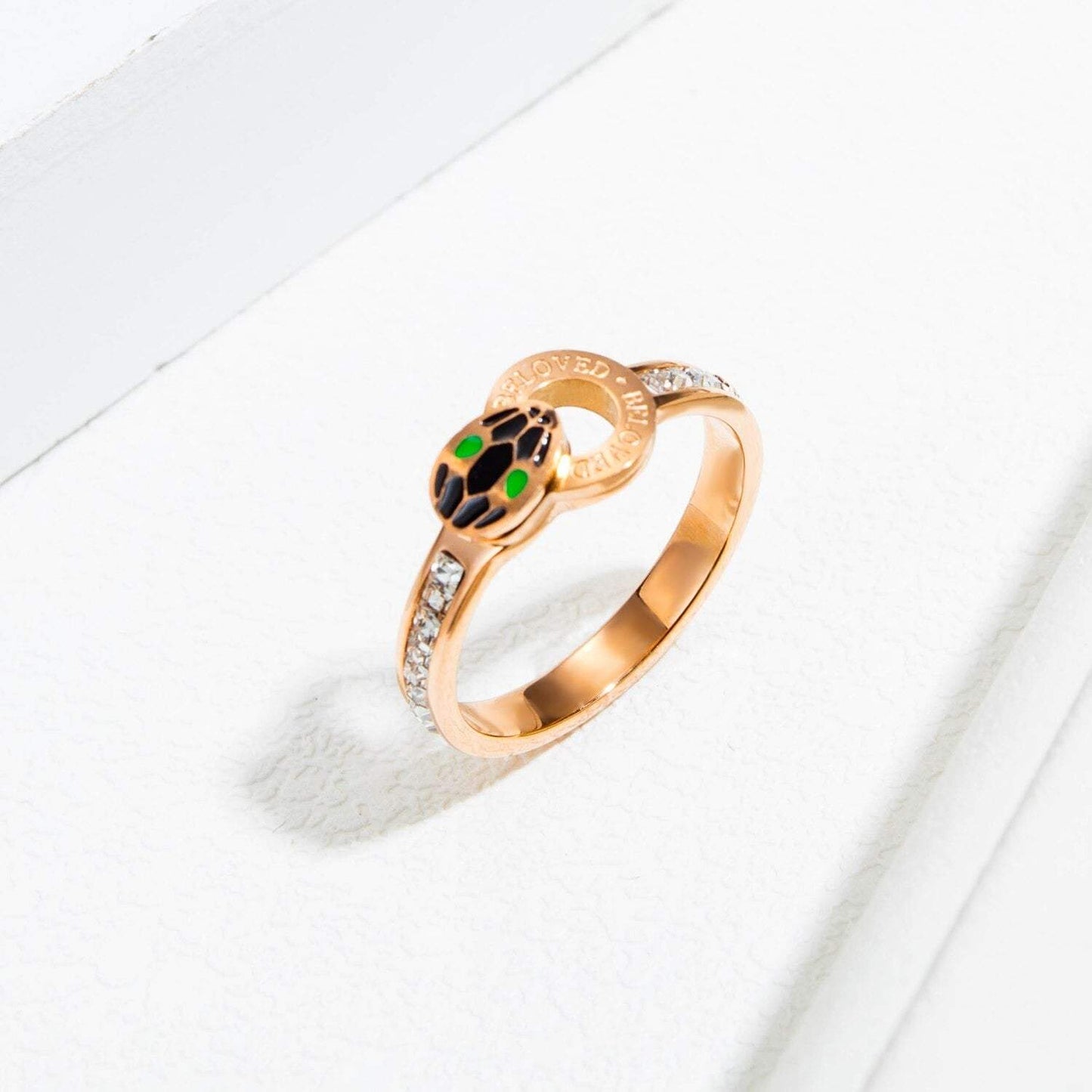 Bague Serpent Zircon Luxe