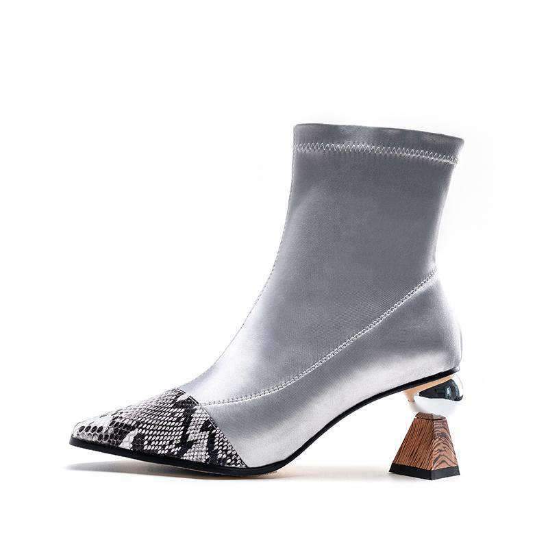 Bottines à Talon serpent original femme