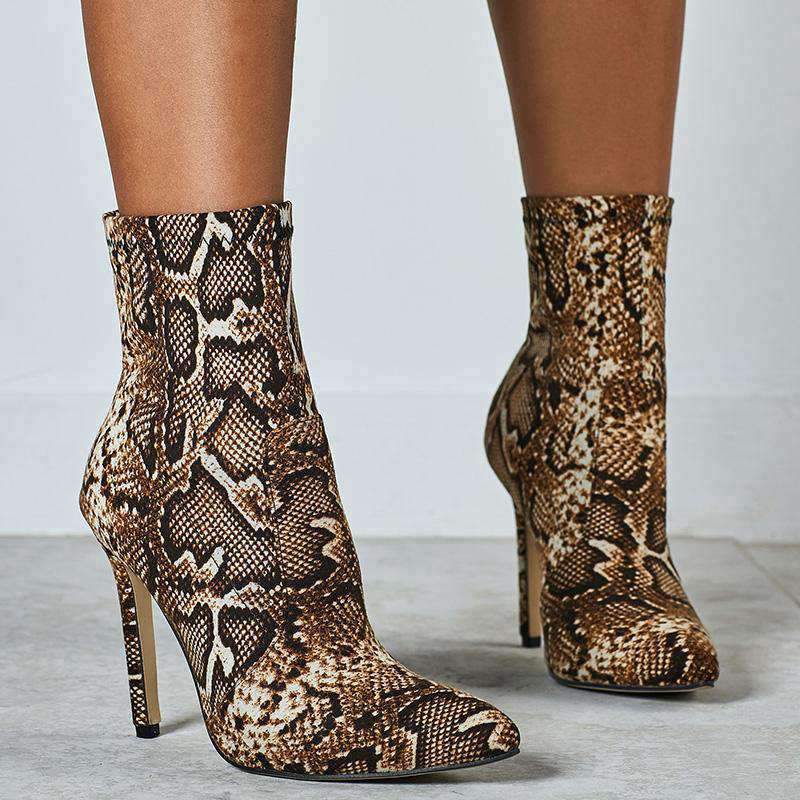 Bottines Chaussettes python