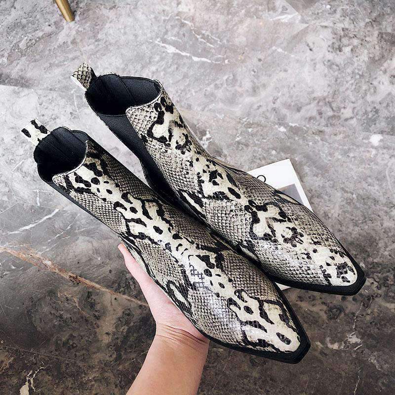 Bottines Serpent Chelsea Cuir femme