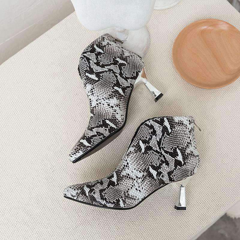 Bottines Serpent Cuir