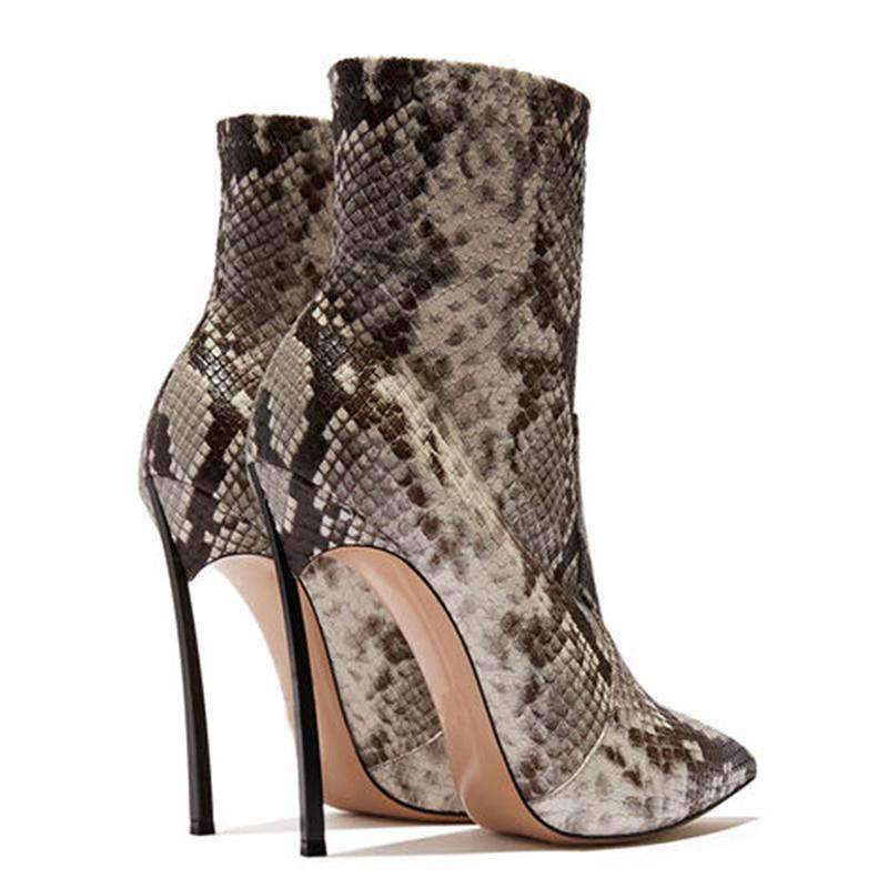 Bottines Serpent talon très haut