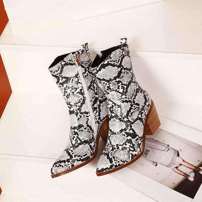 Bottines Imprimées Python hautes