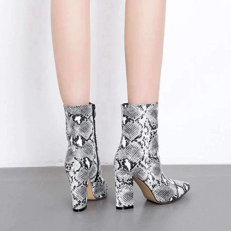 Bottines Imprimées Serpent femme