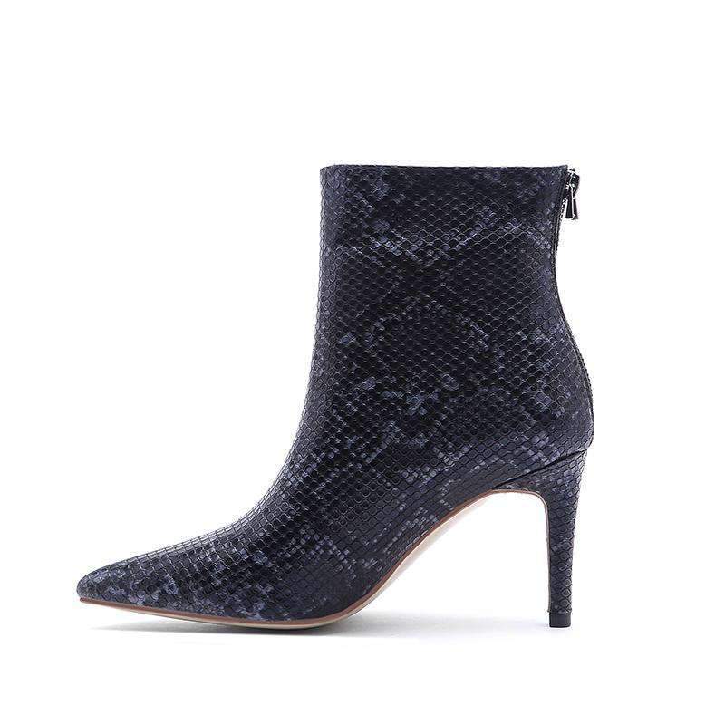 Bottines python Noir