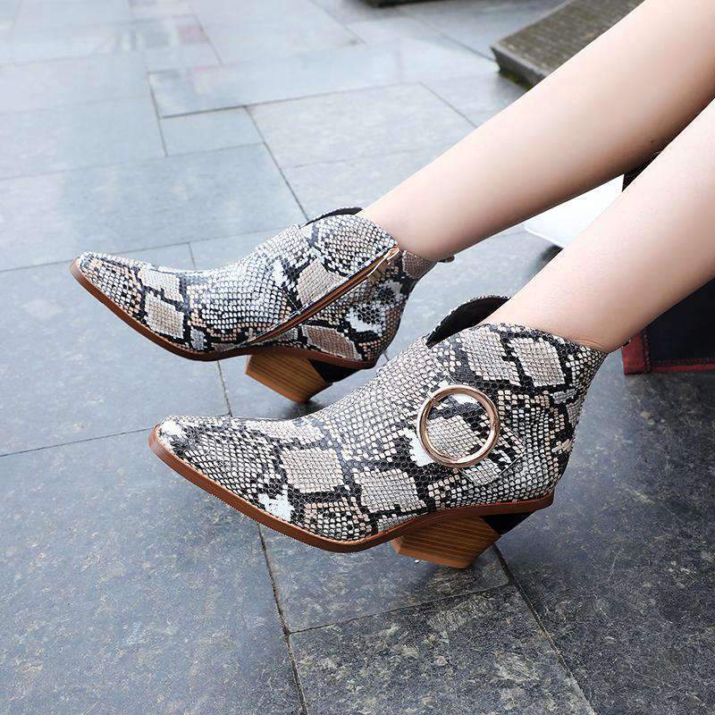 Bottines Serpent peau