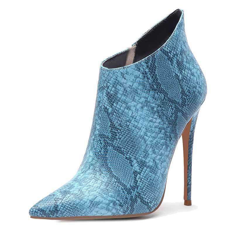 Bottines Serpent Bleu