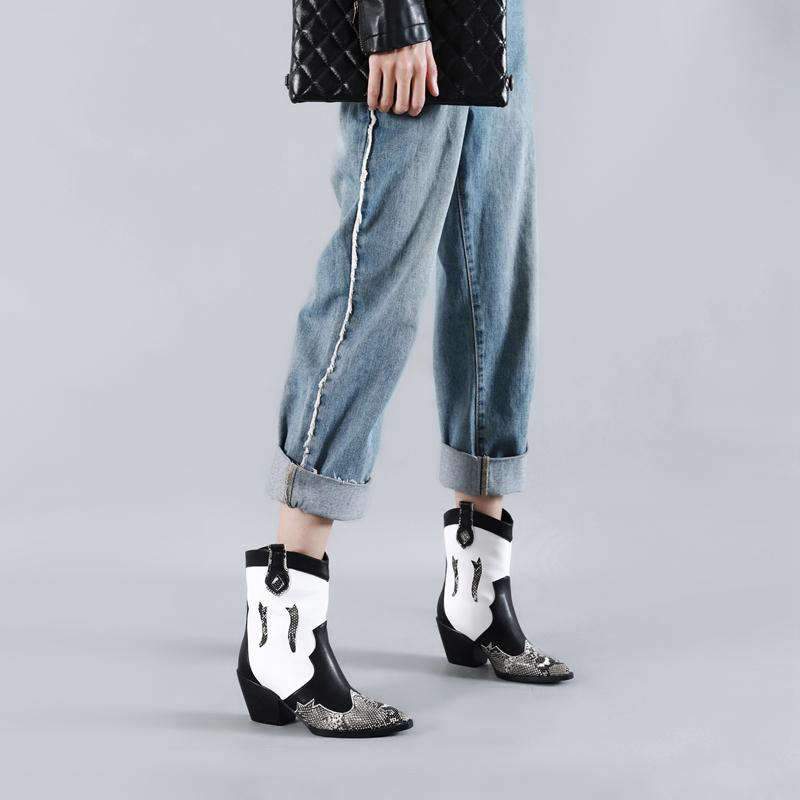 Bottines peau de Serpent Cowgirl