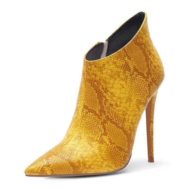 Bottines Serpent Jaune