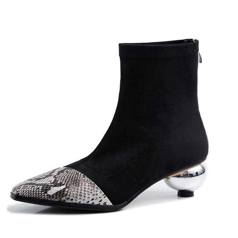 Bottines Serpent Noir