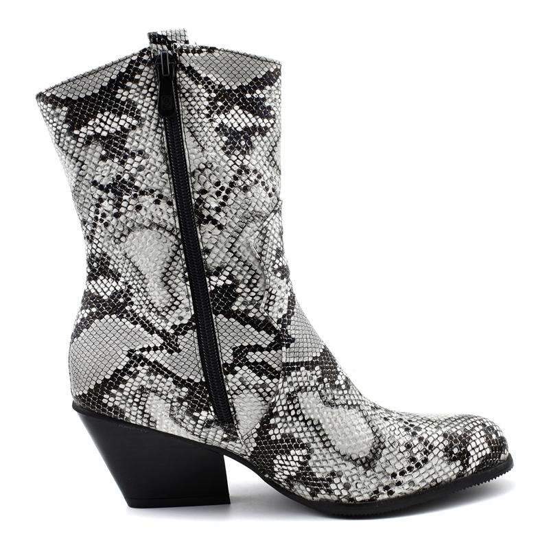 Bottines Serpent gris