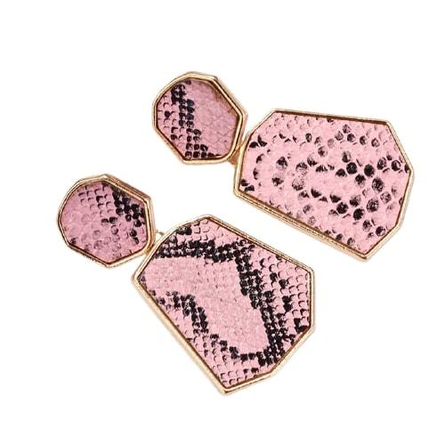 Boucles d'Oreilles Serpent Bohème Rose