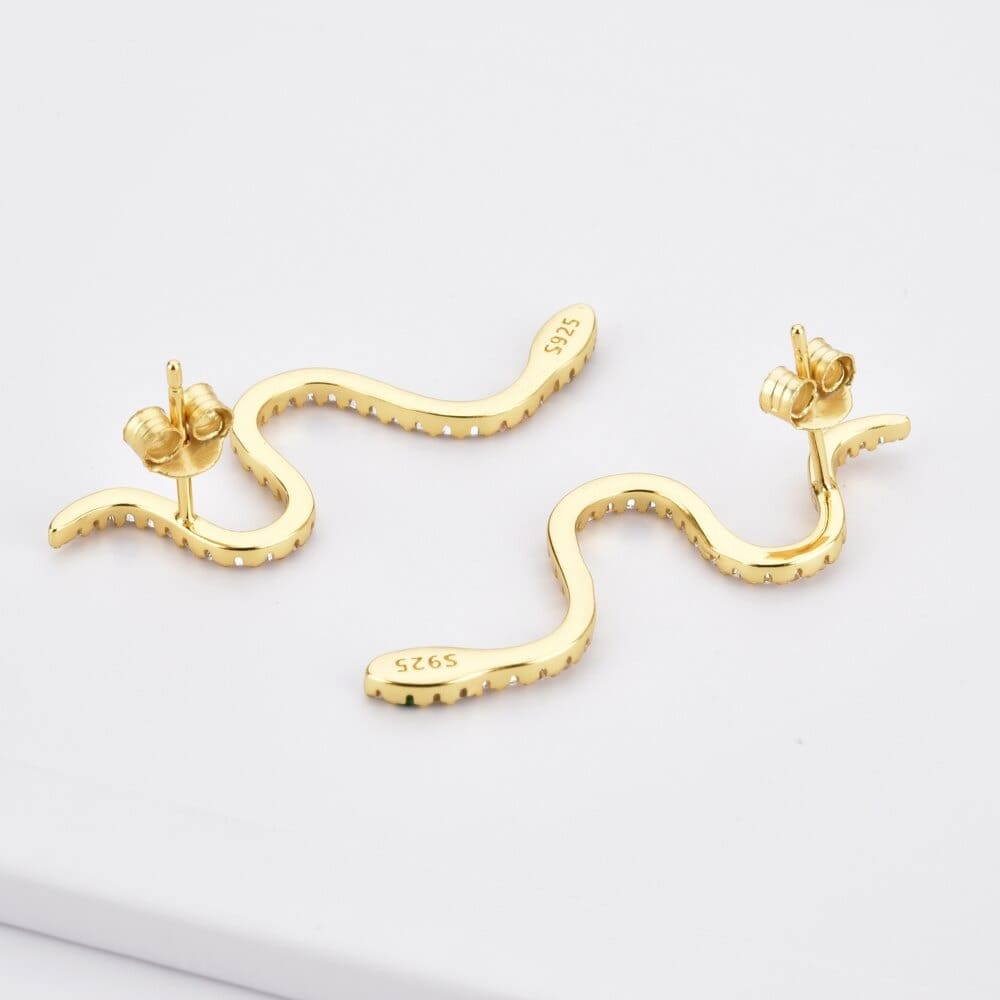 Boucles d'Oreilles Serpent Luxe Or