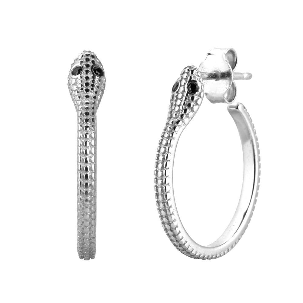 Boucles d'Oreilles Serpent Femme Argent