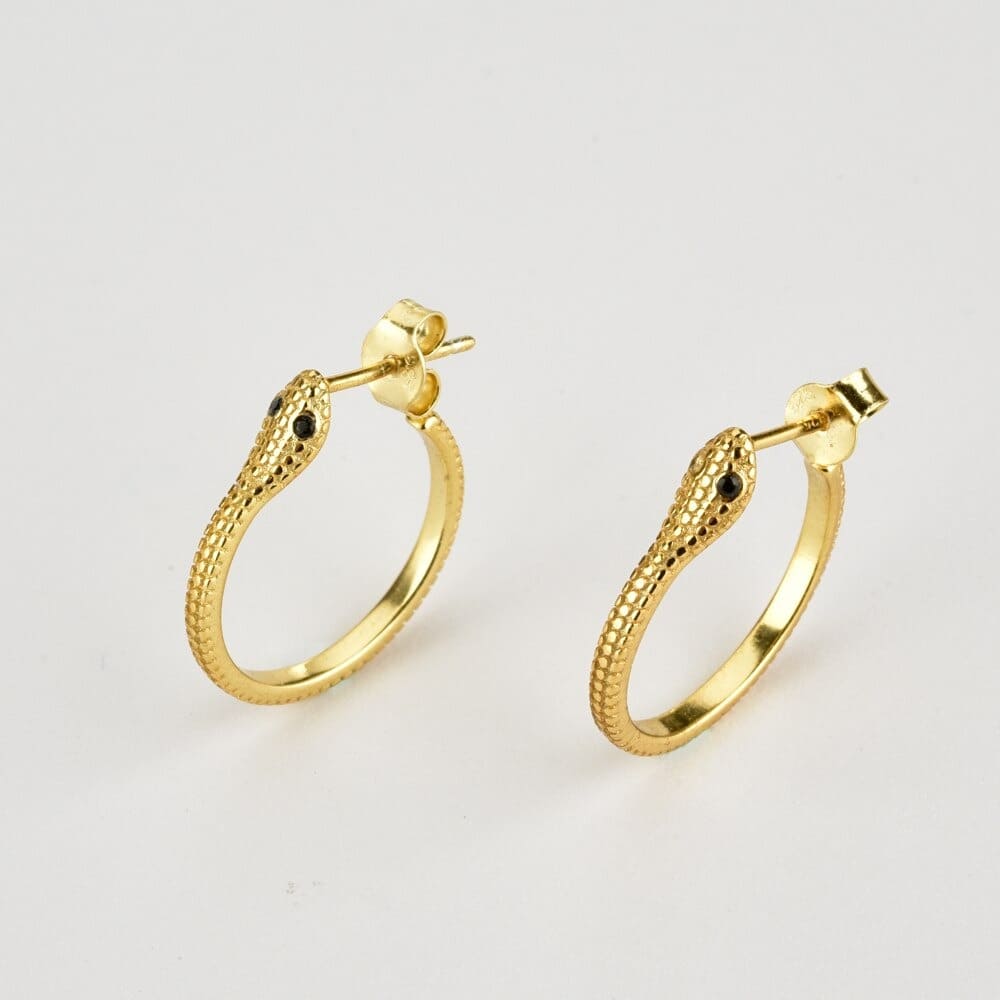 Boucles d'Oreilles Serpent Femme doré